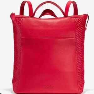 NWT Coke Haan Grand Ambition Convertible Backpack in Red